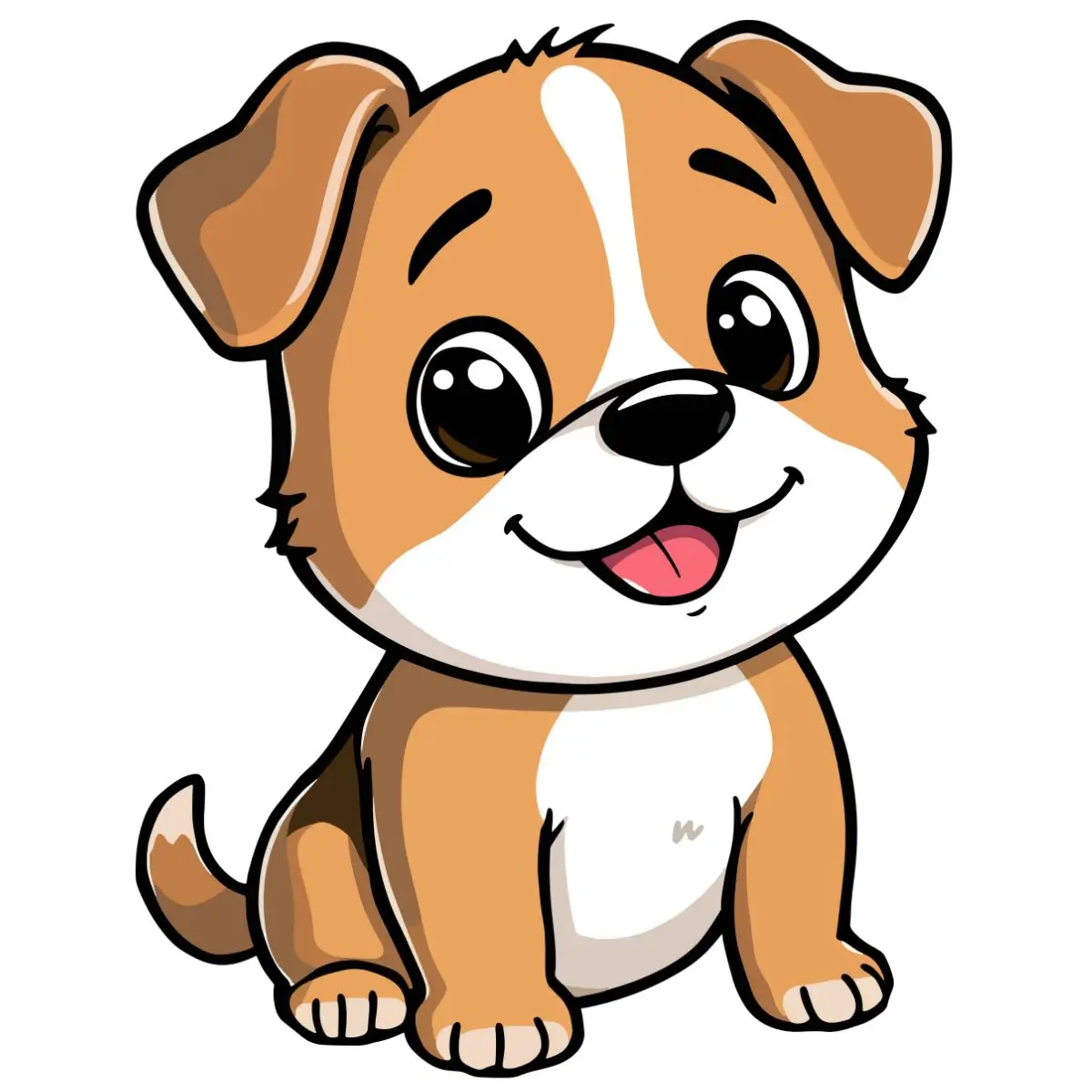 Imagem simples de um cachorro marrom sentado