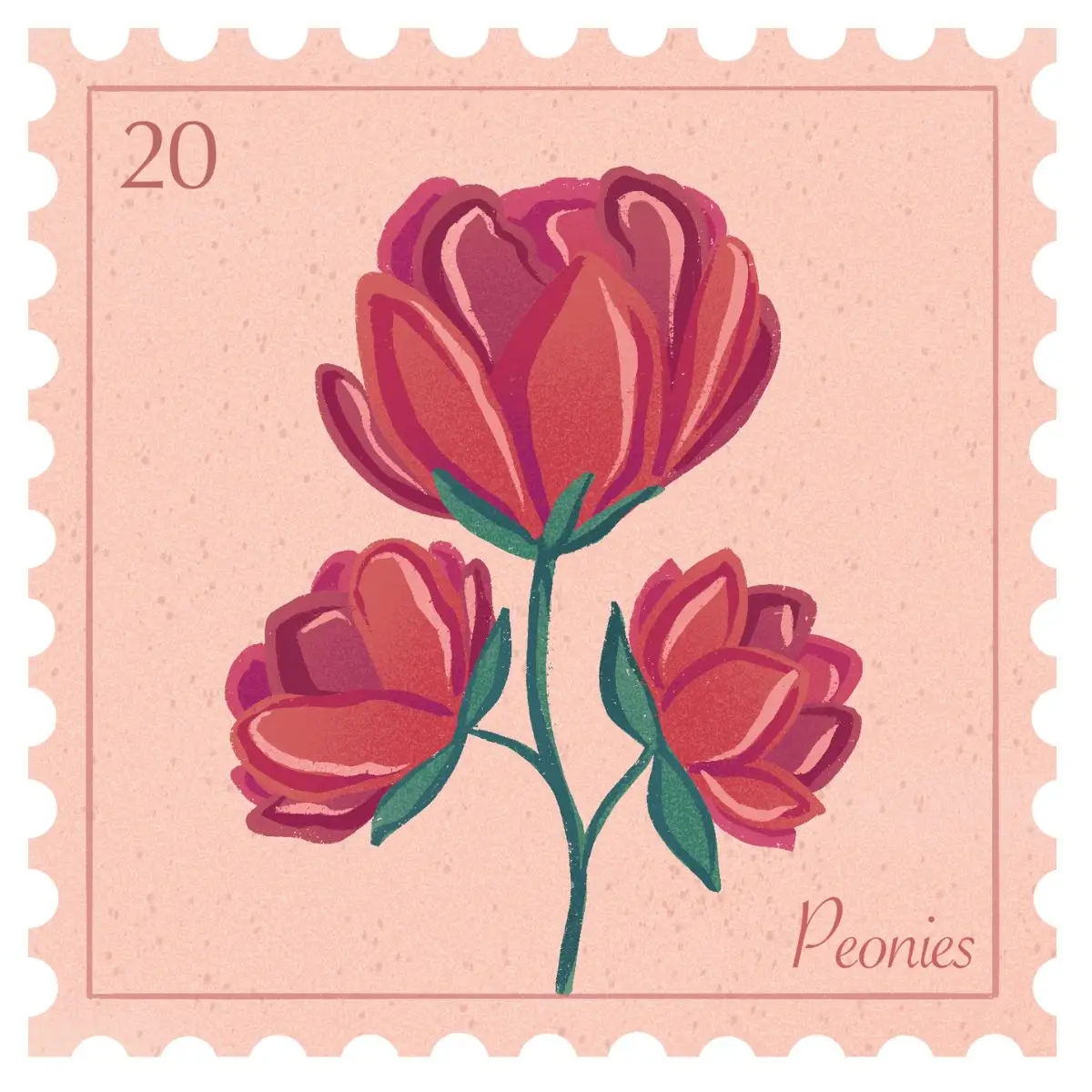 Desenho simples de um selo de carta